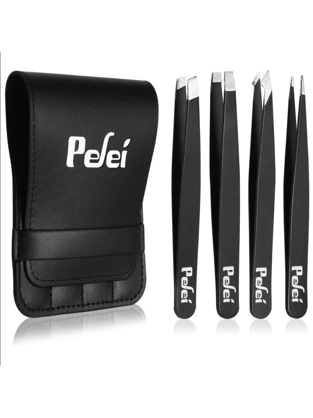 New-4 Stainless Steel Precision Tweezers Set & Case